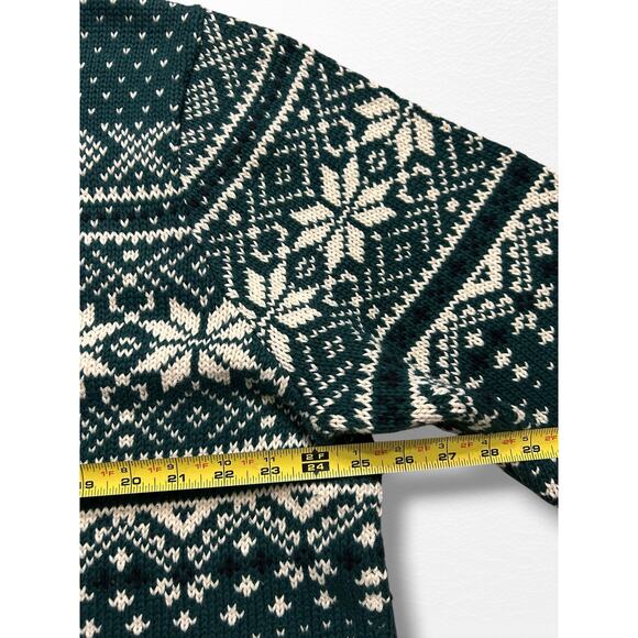 Vintage LL Bean Cotton Fair Isle Cardigan, Size 2X - Picture 8 of 11